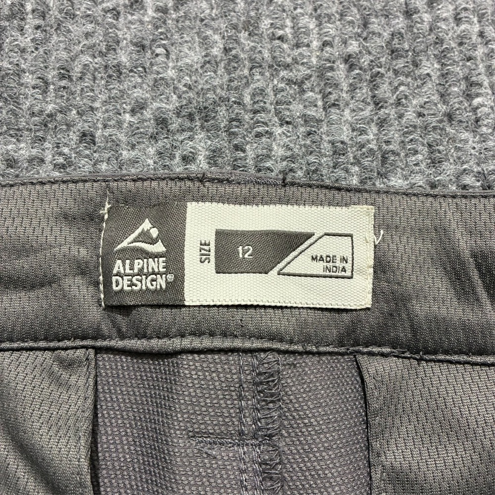Alpine Design Womens Cargo Pants 12 Gray Zip-Off Convertible Roll Tab Outdoor - Picture 8 of 12
